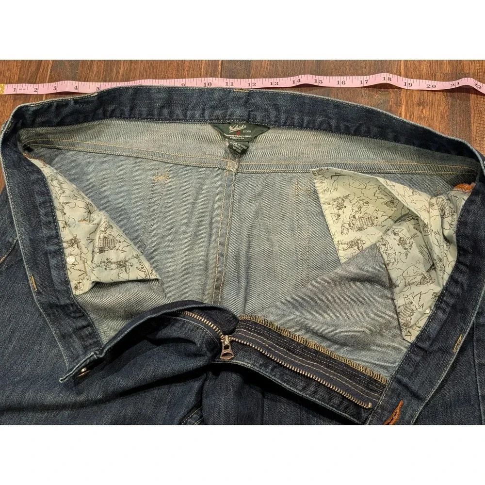 Woolrich Jeans Mens 40x32 Blue Denim Straight Leg Classic‎ Five Pocket Dark Wash